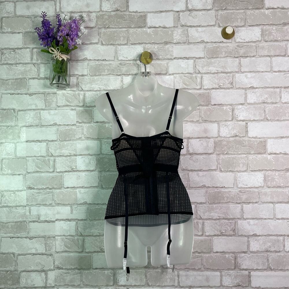 NWT Frederick’s of Hollywood Evetta Black Corset Lingerie - Picture 11 of 12